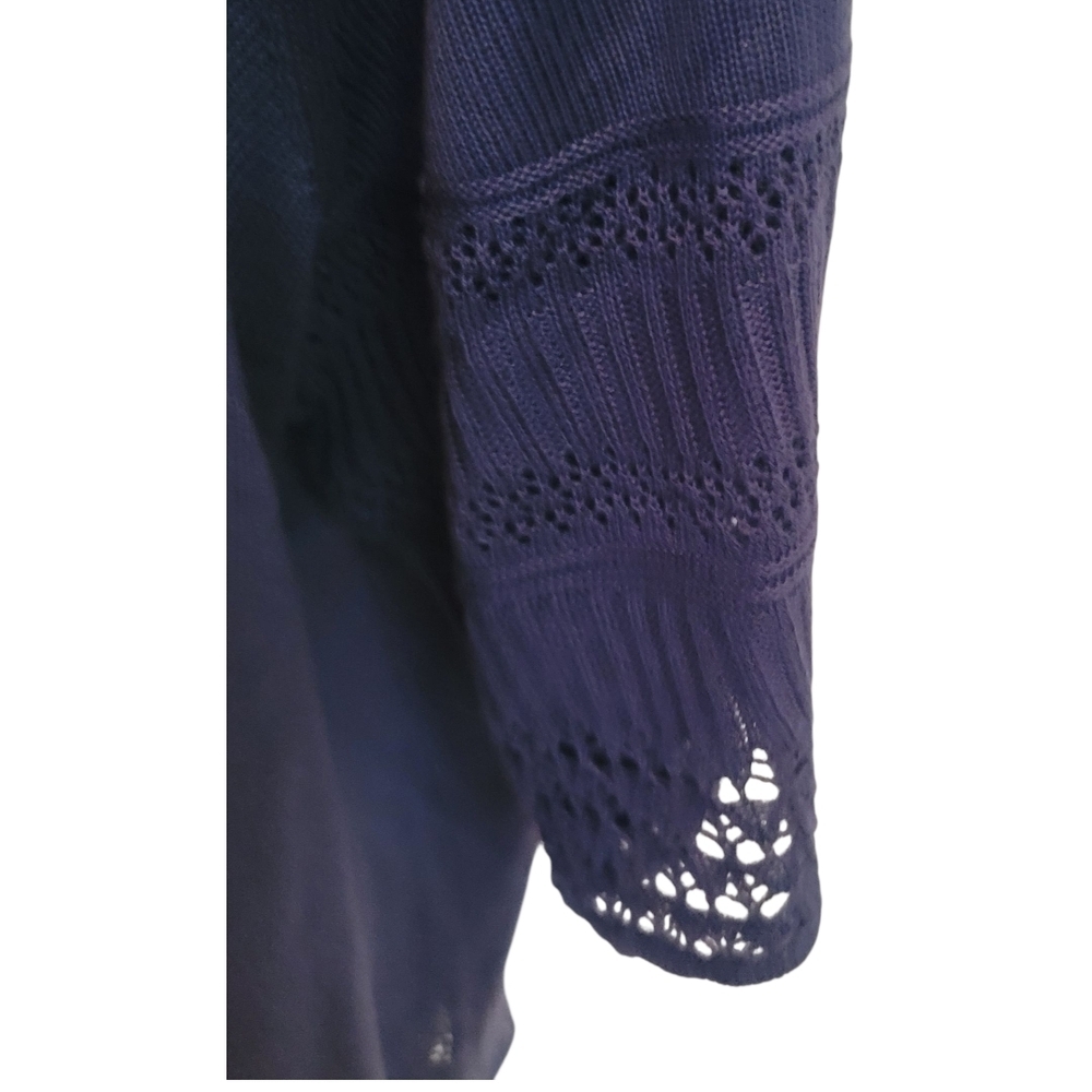 FADED GLORY - 2X Dark Blue Short Sleeve Cardigan - Picture 3 of 8